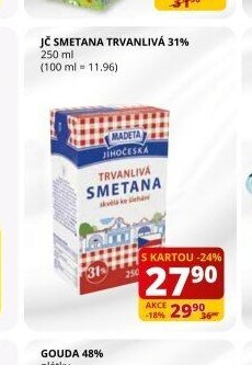JČ Smetana trvanlivá 31%