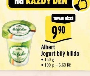 Albert Jogurt bílý bifido