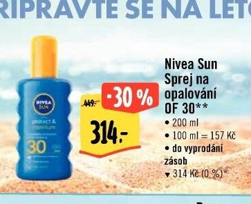 Nivea Sun Sprej na opalování OF 30