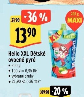 Hello XXL Dětské ovocné pyré
