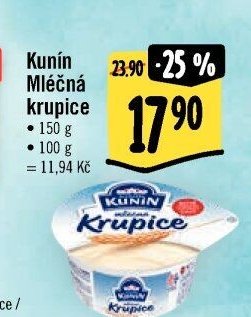Kunín Mléčná krupice