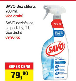 Čističe bez chloru Savo