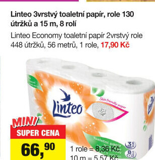 Toaletní papír 3vrstvý Linteo