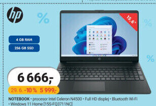 Notebook HP 15s-fq3711nc