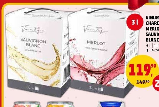 VINUM REGUM CHARDONNAY, MERLOT, SAUVIGNON BLANC 3 l