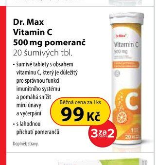 Dr. Max Vitamin C 500 mg pomeranč
