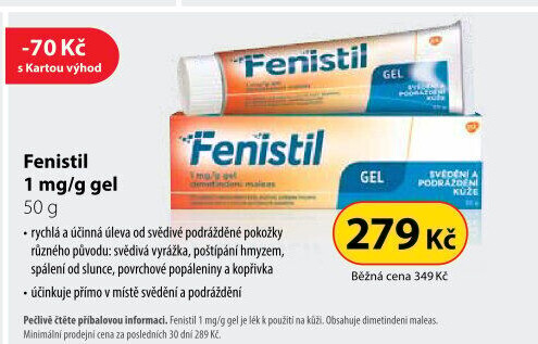 Gel po bodnutí hmyzem Fenistil