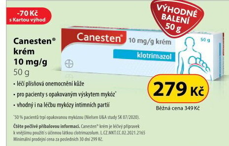 Krém antimykotický Canesten