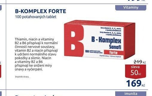 B-KOMPLEX FORTE 100 potahovaných tablet
