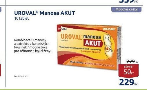 UROVAL Manosa AKUT 10 tablet