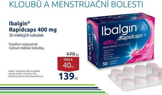 Ibalgin Rapidcaps 400 mg 30 měkkých tobolek
