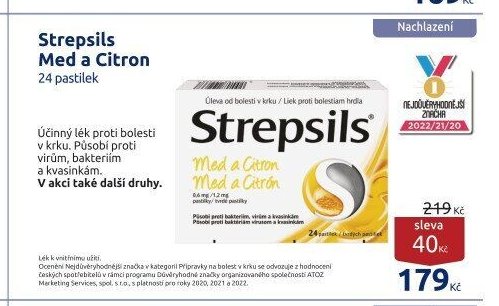 Strepsils Med a Citron