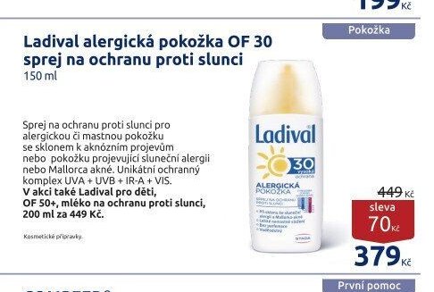 Ladival alergická pokožka OF 30 sprej na ochranu proti slunci 150 ml
