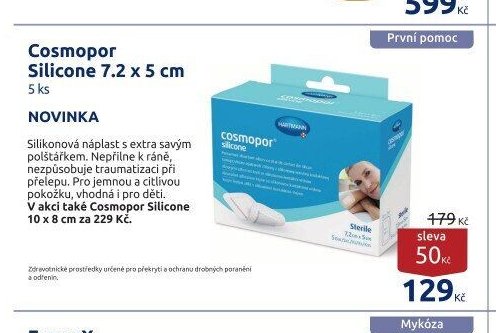 Cosmopor Silicone 7.2 x 5 cm 5 ks