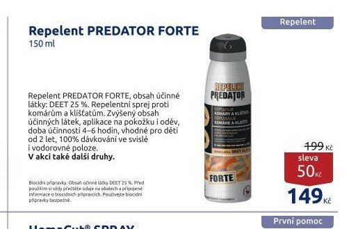 Repelent PREDATOR FORTE 150 ml