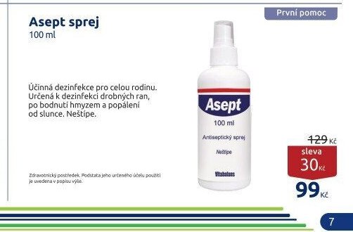 Asept sprej 100 ml