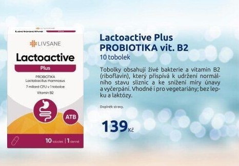 Lactoactive Plus PROBIOTIKA vit. B2