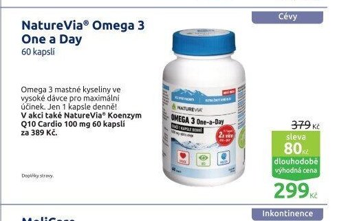 NatureVia® Omega 3 One a Day 60 kapslí