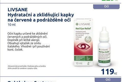 LIVSANE Hydratační a zklidňující kapky na červené a podrážděné oči