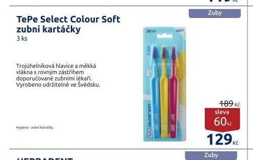 TePe Select Colour Soft zubní kartáčky