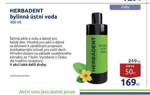 HERBADENT bylinná ústní voda