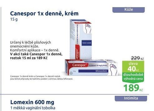 Canespor 1x denně, krém