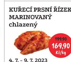 Kuřecí prsní řízky marinované