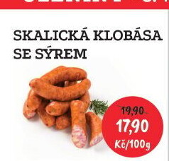 Skalická klobása se sýrem
