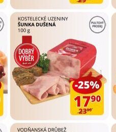 KOSTELECKÉ UZENINY ŠUNKA DUŠENÁ