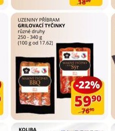 UZENINY PŘÍBRAM GRILOVACÍ TYČINKY
