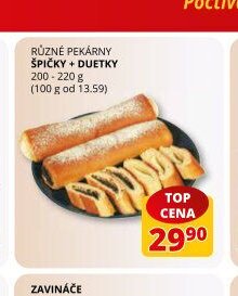 Různé pekárny špičky + duetky
