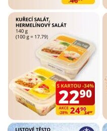 Kuřecí salát, hermelínový salát