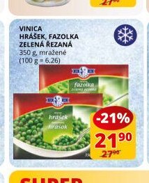 Vinica hrášek, fazolka zelená řezaná
