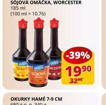 Kucharek tekuté koření, sójová omáčka, worcester