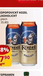 Velkopopovický Kozel nealkoholický 0,5 l, plech