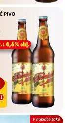 Třeboňské pivo světlé 0,5 l, sklo