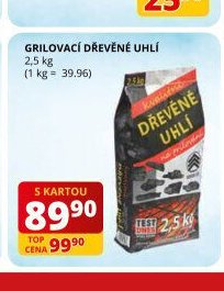 Grilovací dřevěné uhlí 2,5 kg