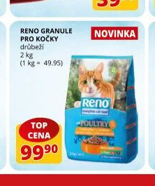Reno granule pro kočky drůbeží 2 kg