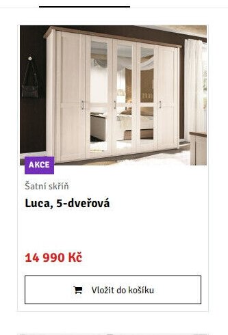 Šatní skříň Luca, 5-dveřová - ASKO akcniletaky.com