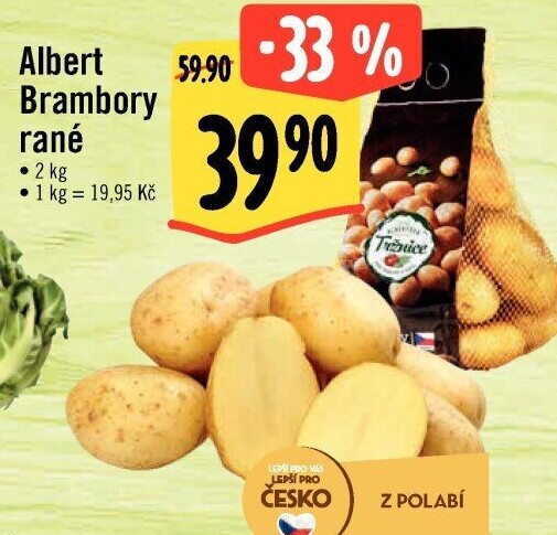 Brambory konzumní rané Albert