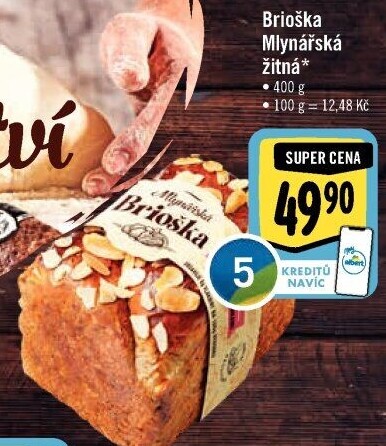 Brioška Mlynářská žitná Albert