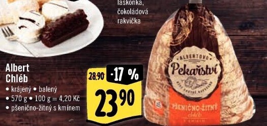 Chléb pšenično-žitný kmínový Albert