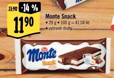 Dezert mléčný Monte Snack Zott