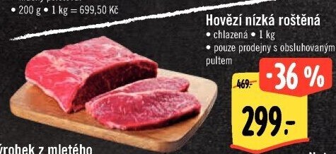 Hovězí roštěná nízká