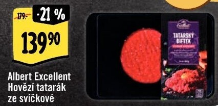 Hovězí tatarák ze svíčkové Albert Excellent