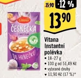 Instantní polévky Vitana