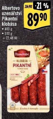 Klobása pikantní Albertovo uzenářství