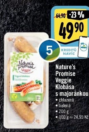 Klobása s majoránkou Veggie Nature'