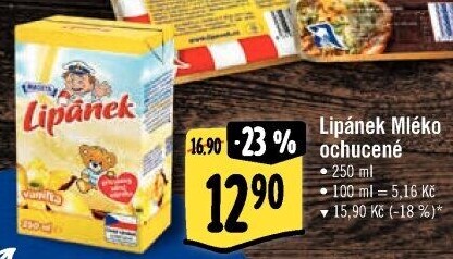 Nápoj mléko ochucené Lipánek Madeta