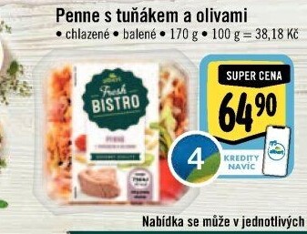 Penne s tuňákem Albert Fresh Bistro